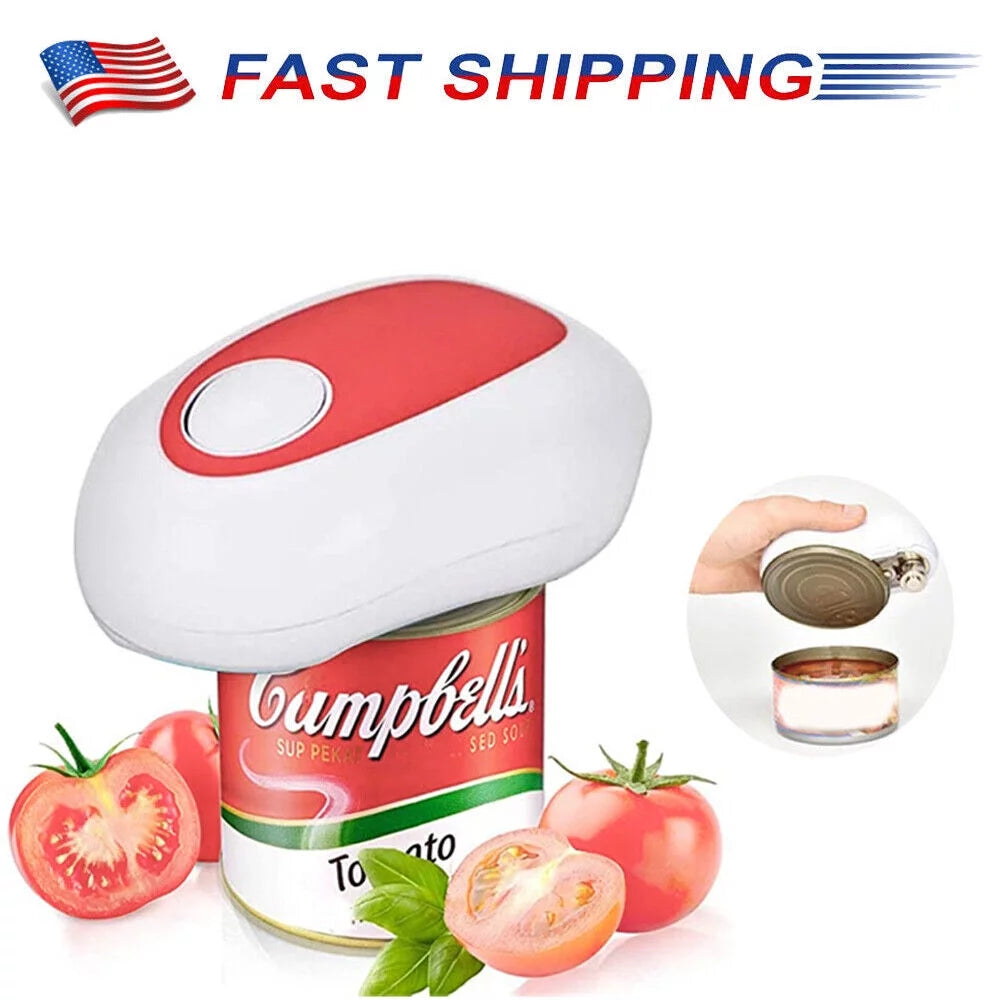 JahyShow Electric Can Opener - One Touch Switch No Sharp Edge Automatic Electric Can Opener for Any Size, Kitchen Gifts for Arthritis and Seniors