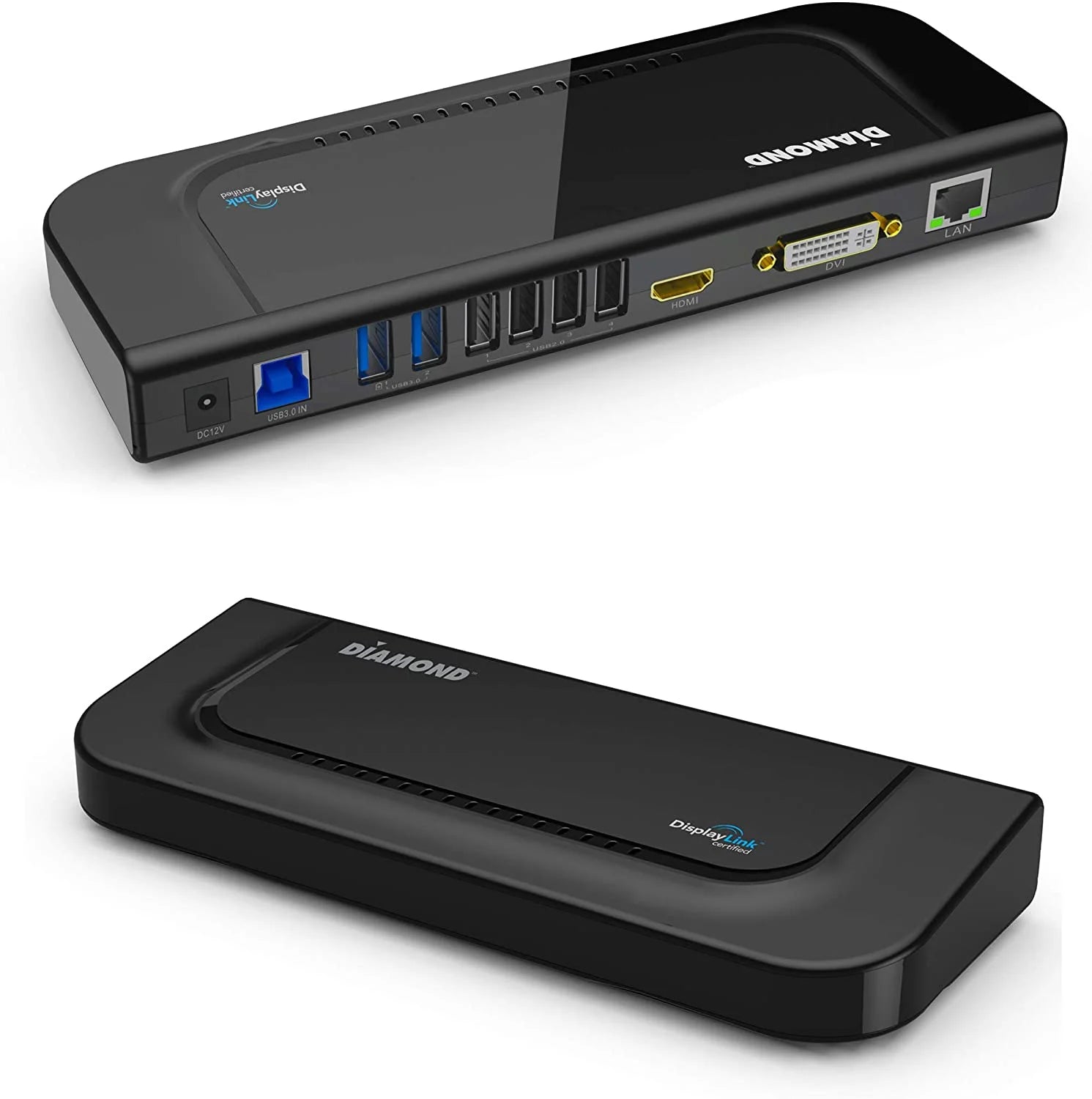 Ultra Dock Dual Video USB 3.0/2.0 Universal Docking Station with Gigabit Ethernet, HDMI and DVI Outputs Audio Input and output for Laptop, Ultrabook, Macbook, Windows 10, 8.1, 8, 7, XP,Mac OS and Andr