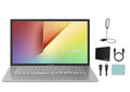 ASUS Vivobook 17.3 FHD (1920x1080) PC Laptop, 12th Gen Intel Core i3-1220P, 1.1GHz, 8GB RAM, 512GB M.2 SSD, Fingerprint Reader, Silver, Windows 11 Home + Accessories