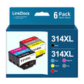 312xl, T314xl Ink Cartridge with Latest Chips Replacement for Epson 312XL 314XL T312XL T314XL to use with Epson Expression Photo XP-15000 XP15000 Printer (6 Pack, B/C/M/Y/GY/R)