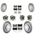 Transit Auto - Front Rear Hub Bearings Assembly Coated Disc Brake Rotors And Ceramic Pads Kit (10Pc) For INFINITI G37 Nissan 370Z Q60 KBB-120608