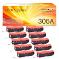 Catch Supplies 10-Pack Compatible Toner for HP CE410A 305A Work with Pro 400 Color M451 MFP M475 CP2025 CM2320 Printer (4*Black,2*Cyan,2*Magenta,2*Yellow)