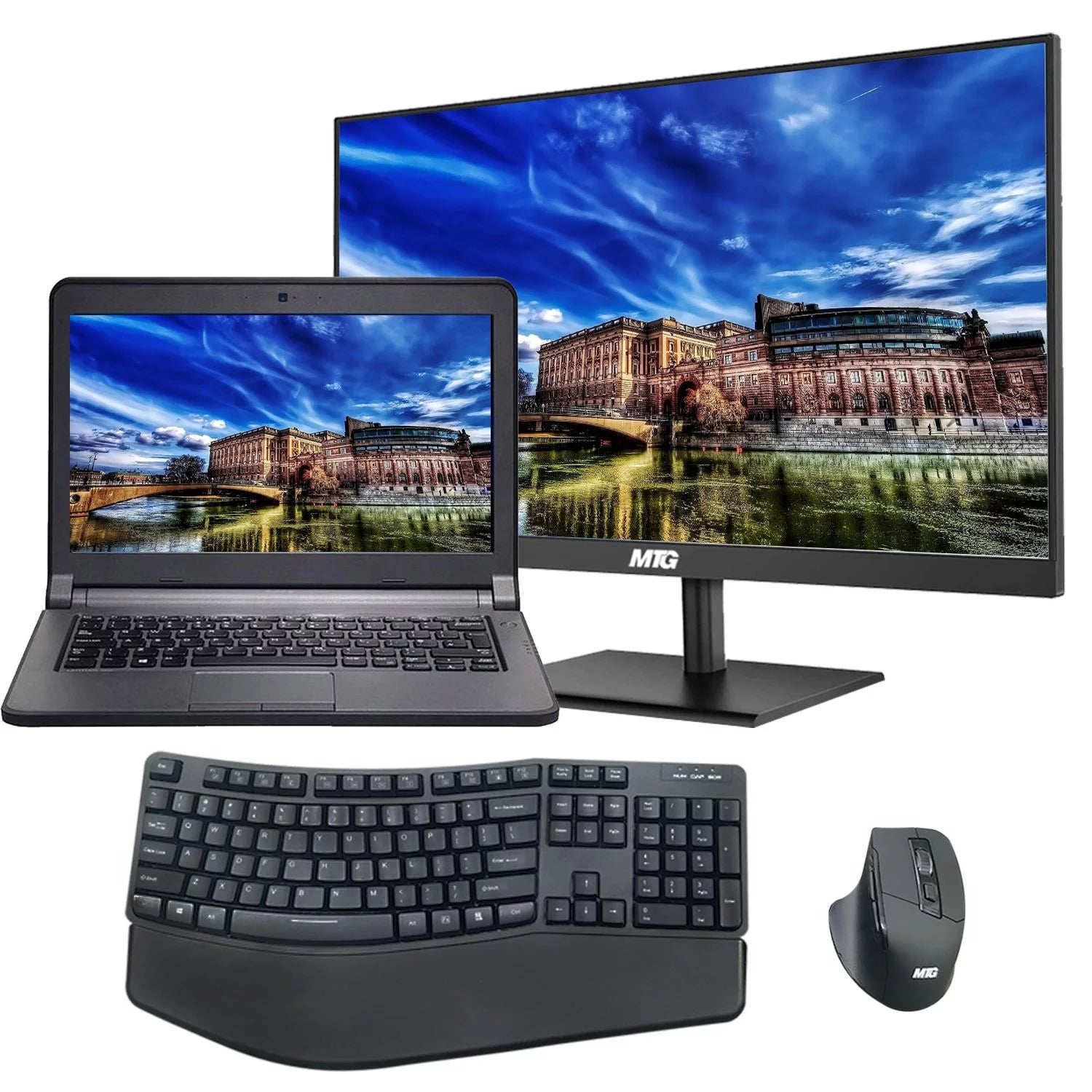 Restored 13.3 Inch Laptop HD Screen, Core i3 5th Gen Processor, 8GB DDR3 RAM, 1TB SSD, MTG New 27 Inch 165HZ Gaming Inch Monitor, Inbuilt Webcam, Wi-Fi Bluetooth, Windows 10 Pro (Renewed)