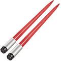 VEVOR Pair Hay Spear 39 Bale Spear 3000 lbs Capacity, Bale Spike Quick Attach Square Hay Bale Spears 1 3/4, Red Coated Bale Forks, Bale Hay Spike with Hex Nut & Sleeve for Buckets Tractors Loaders