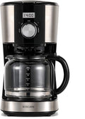 BOSCARE Coffee Maker 12 Cup Programmable Drip Coffee Machine, Stainless Steel, CM9408T