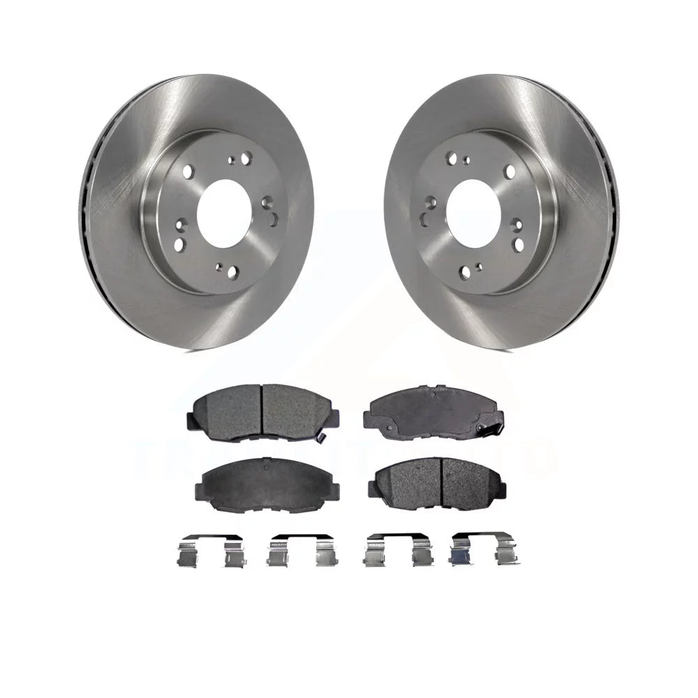 Transit Auto - Front Disc Brake Rotors And Ceramic Pads Kit For Honda Civic K8T-100378