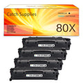 80X | CF280X High Yield Black Toner Cartridge CF280XD Replacement for HP 80X CF280X 80A CF280A Pro 400 M401n M401dn MFP M425dn M401dw M401dne M401A M401D Printer Ink (4-Pack)