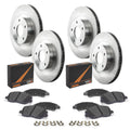 Max Advanced Brakes - Brake Kit for 2009 2010 2011 Honda Civic Hybrid Front and Rear Replacement Disc Brake Rotors and Ceramic Brake Pads