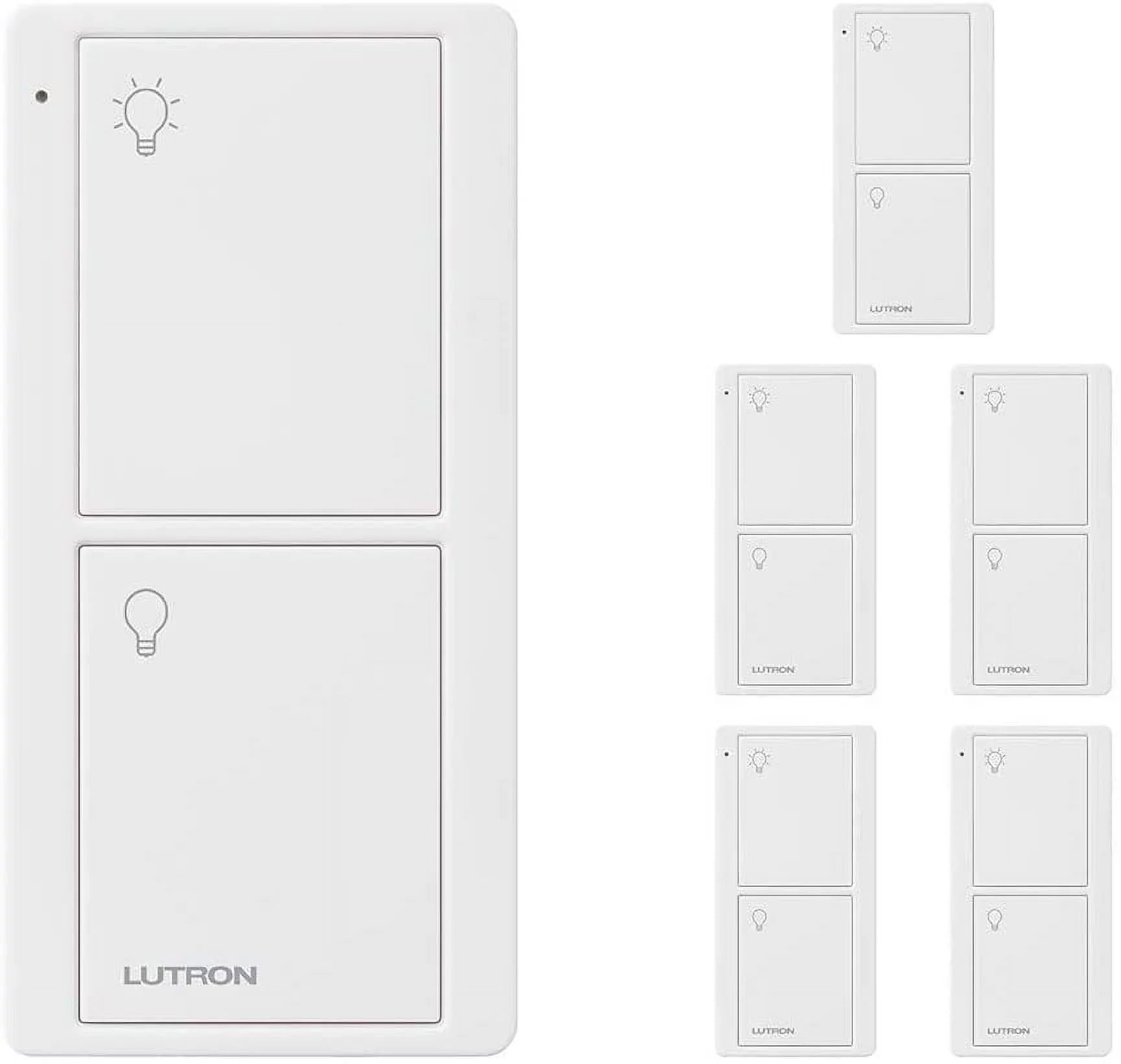 Lutron PJ2-2B-GWH-L01-6 White Pico Remote for Caseta Smart Home Switch (6 Pack) | PJ2-2B-GWH-L01, 6 Count