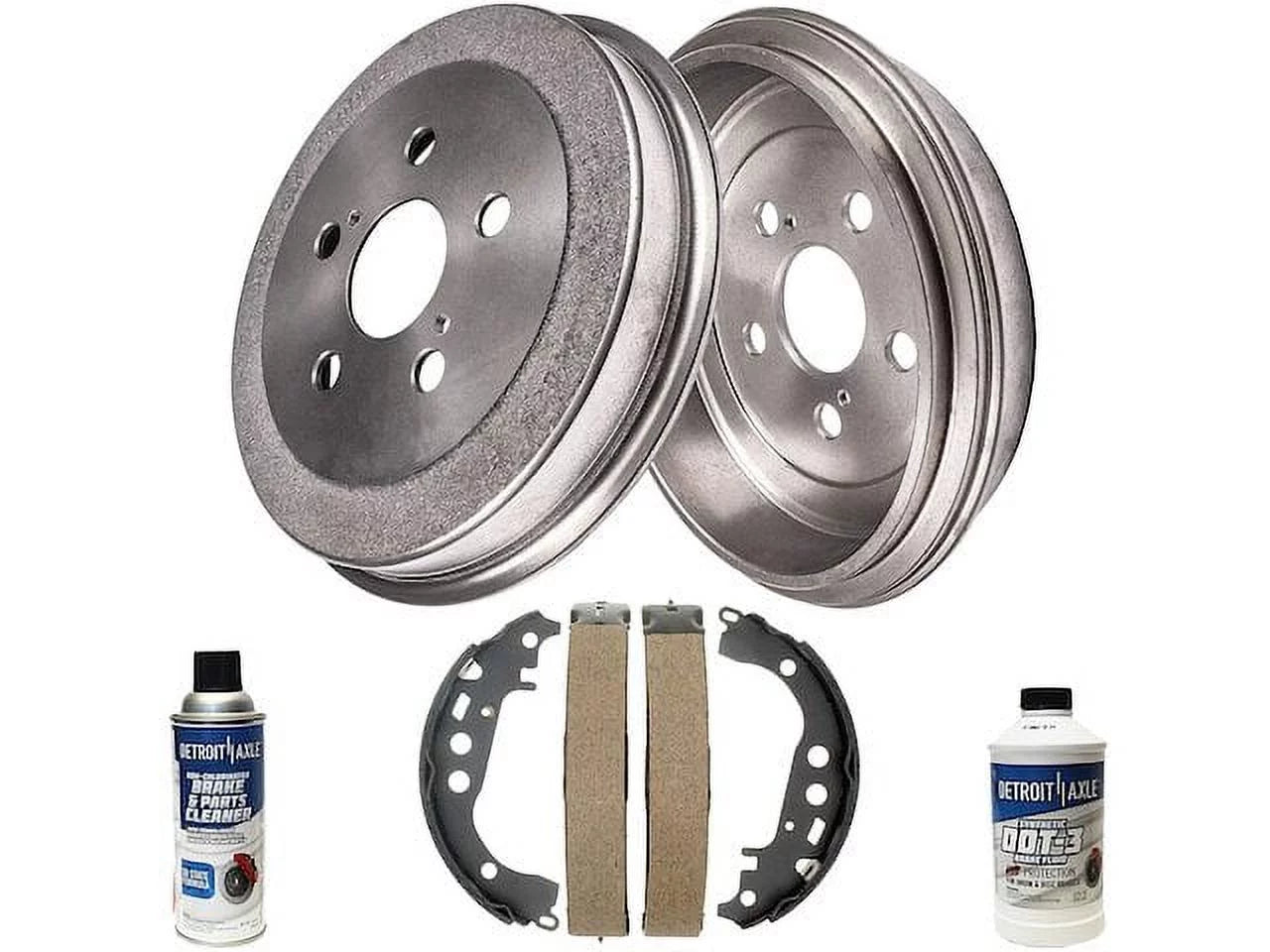 Rear Brake Pad Set and Brake Drum Kit - Compatible with 2004 - 2008 Toyota Prius 2005 2006 2007