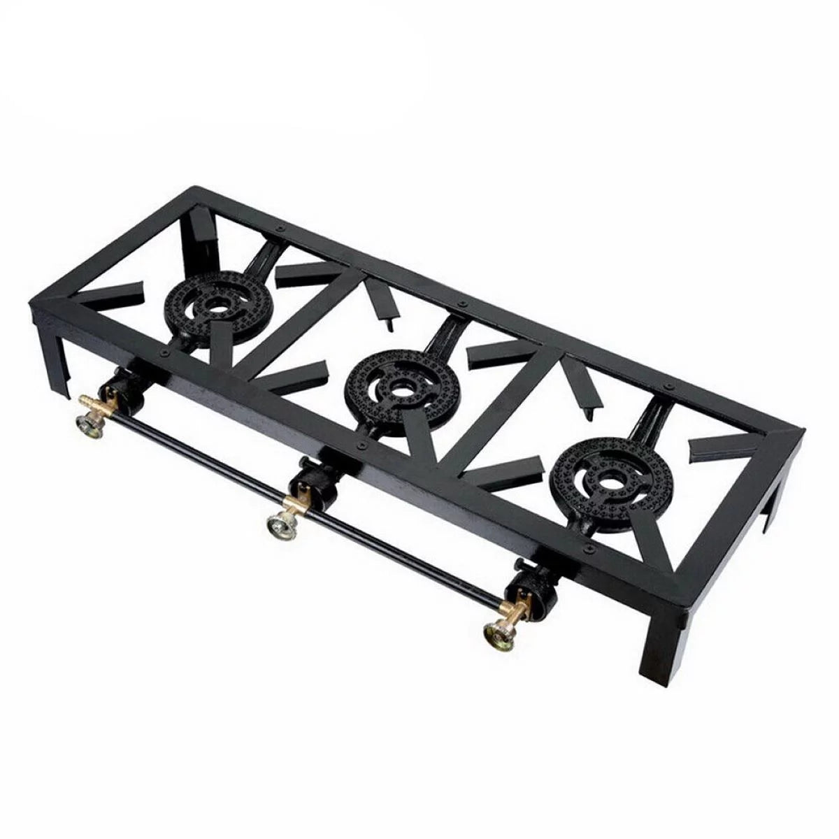 WSYW Portable Camping Stoves 3 Burner Iron Propane Gas LPG Outdoor BBQ Cooker