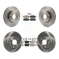 Transit Auto - Front Rear Ceramic Pads And Disc Brake Rotors Kit For 2015 Honda Civic EX with Coupe Manual transmission K8A-102490