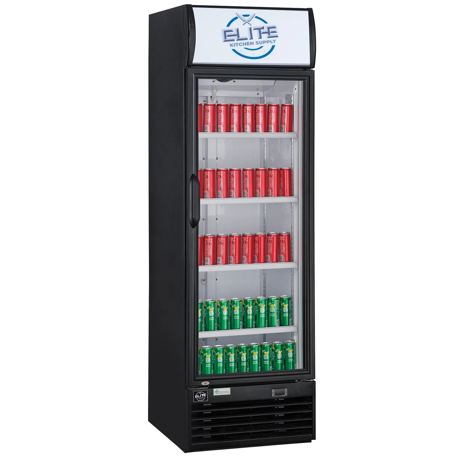 24 in. Single Glass Door Reach-in Upright Berverage Drinks Merchandiser Refrigerator 11.47 cu. ft.