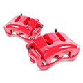 Power Stop Front Pair of Red Powder Coated Calipers S4299