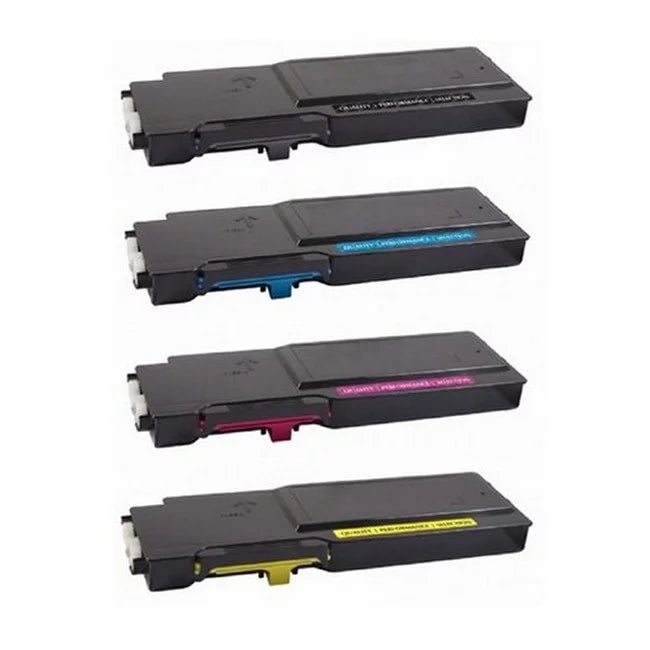 PrinterDash Replacement for VersaLink C400DN/C400N/C405DN/C405N Extra High Yield Toner Cartridge Combo Pack (BK/C/M/Y) (106R0351MP)