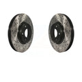 Front Coated Drilled Slotted Disc Brake Rotors Pair For Ford Fusion Lincoln MKZ KD-100019