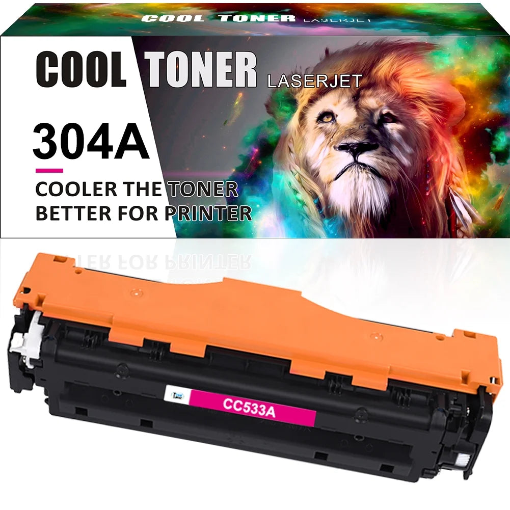 Cool Toner Compatible Toner for HP 304A CC533A Used for Color Laserjet CM2320nf CM2320n CM2320fxi CM2320 CP2025 CP2025dn CP2025n Printer Ink Magenta, 1-Pack