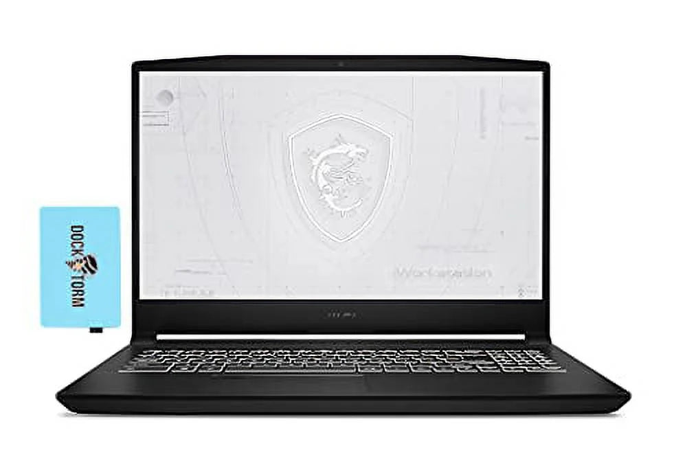 MSI WF66 15.6'' FHD 60Hz IPS Display Workstation Laptop (Intel i7-11800H 8-Core, 64GB RAM, 2TB SATA SSD, Quadro T1200, Backlit KYB, FP, WiFi 6, BT 5.2, HD Webcam, Webcam, Win10Home) w/Hub