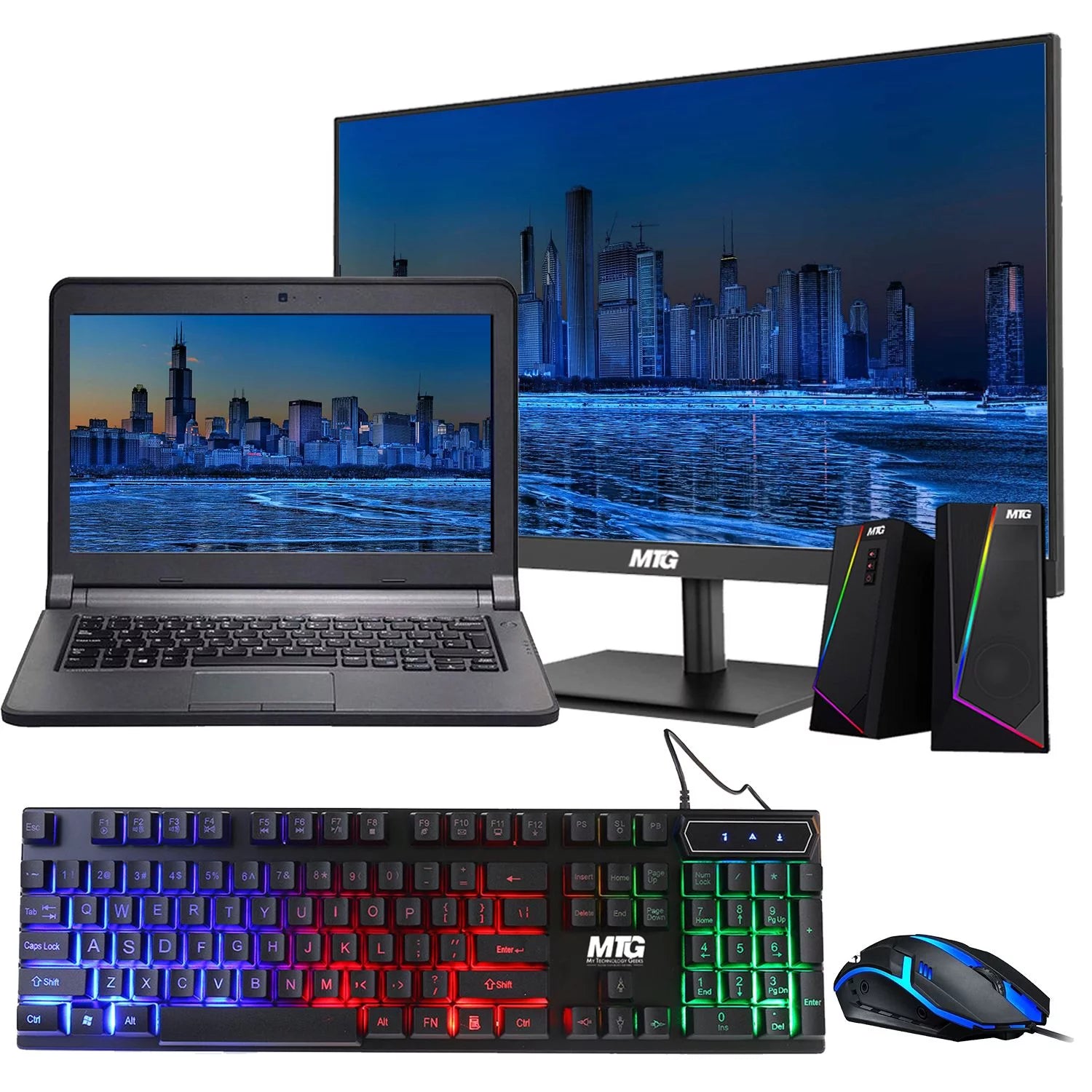 Restored 13.3 Inch Laptop HD Screen, Core i3 5th Gen Processor, 8GB DDR3 RAM, 120GB SSD, MTG New 27 Inch 165HZ Gaming Inch Monitor, Inbuilt Webcam, HDMI, Wi-Fi, Bluetooth, Windows 10 Pro (Renewed)