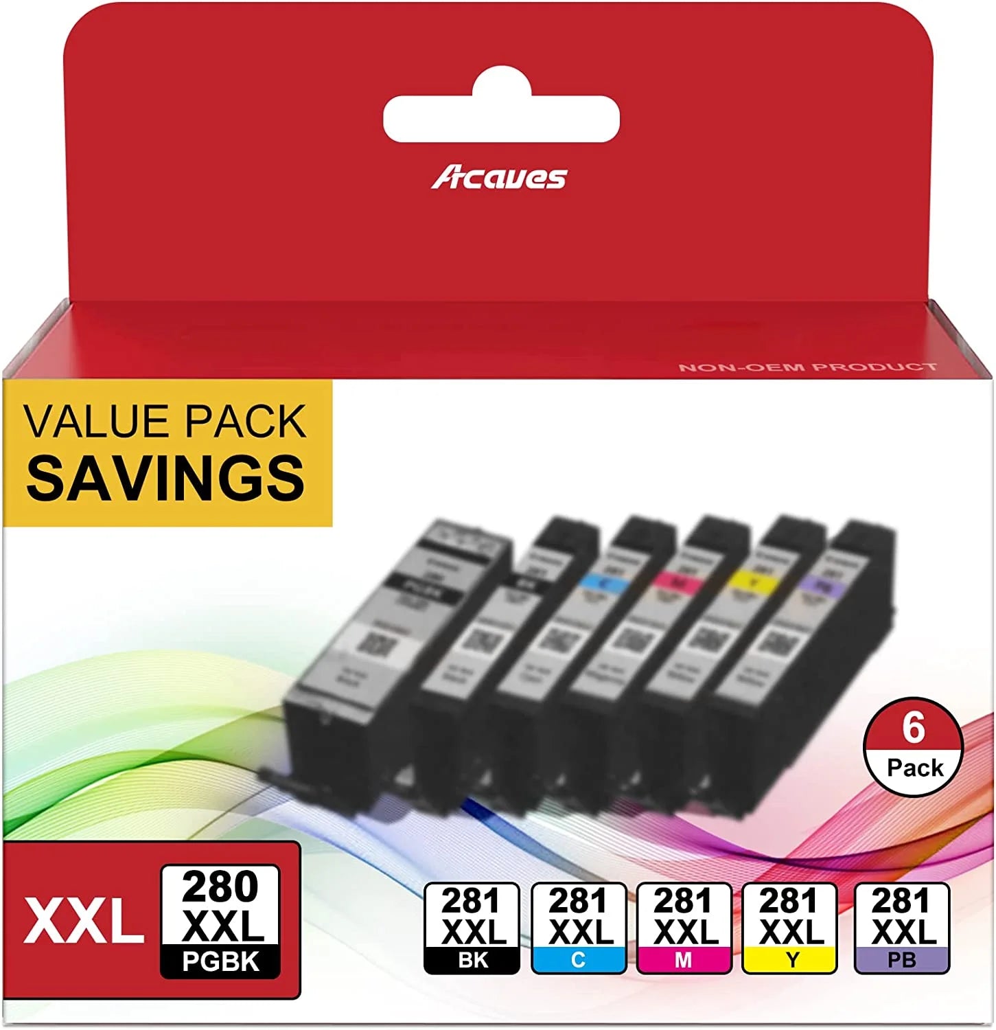PGI-280XXL/CLI-281XXL Canon Ink 280 281 Replacement Canon TR8620 Ink Cartridges High Page Yield Work PIXMA