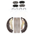 Transit Auto - Front Rear Ceramic Brake Pads And Drum Shoes Kit For Hyundai Elantra KCN-100393