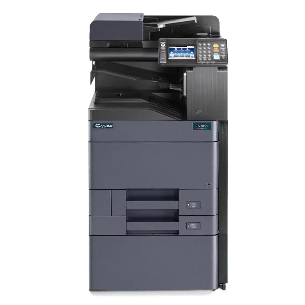 Used CopyStar CS 306ci A4 Color Laser Multifunction Printer - 32ppm, Copy, Print, Scan, Auto Duplexing, Network, 2 Trays, Stand