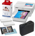 BluebirdSales Canon Selphy CP1500 Wireless Compact Photo Printer with 1-Pack KP-108IN Color Ink Paper Set + Deluxe Photo Album + Hard Carrying Case + Cleaning Cloth White