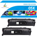 True Image 2-Pack Compatible Toner Cartridge for HP CE505X 05X Work with HP Laserjet 2053 2054 2055 2056 2057 P2050 P2055 P2055d P2055dn P2055x Printer Ink (Black)
