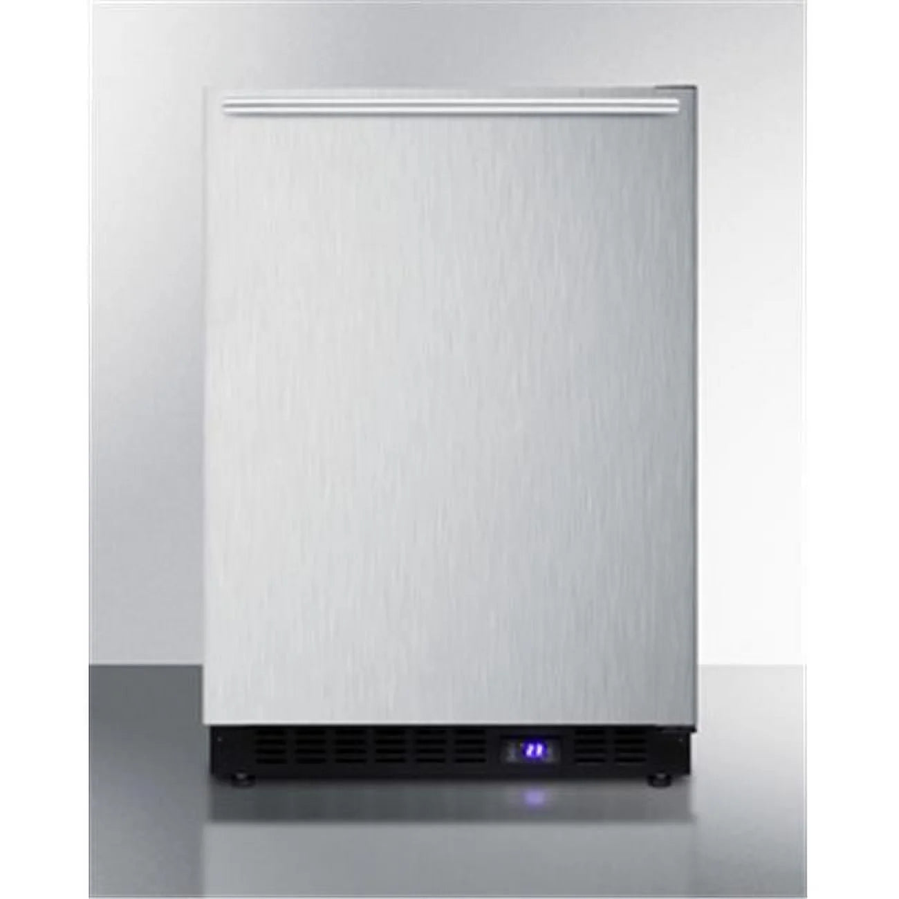 24 in. Freestanding Upright Counter Depth Freezer, Stainless Steel