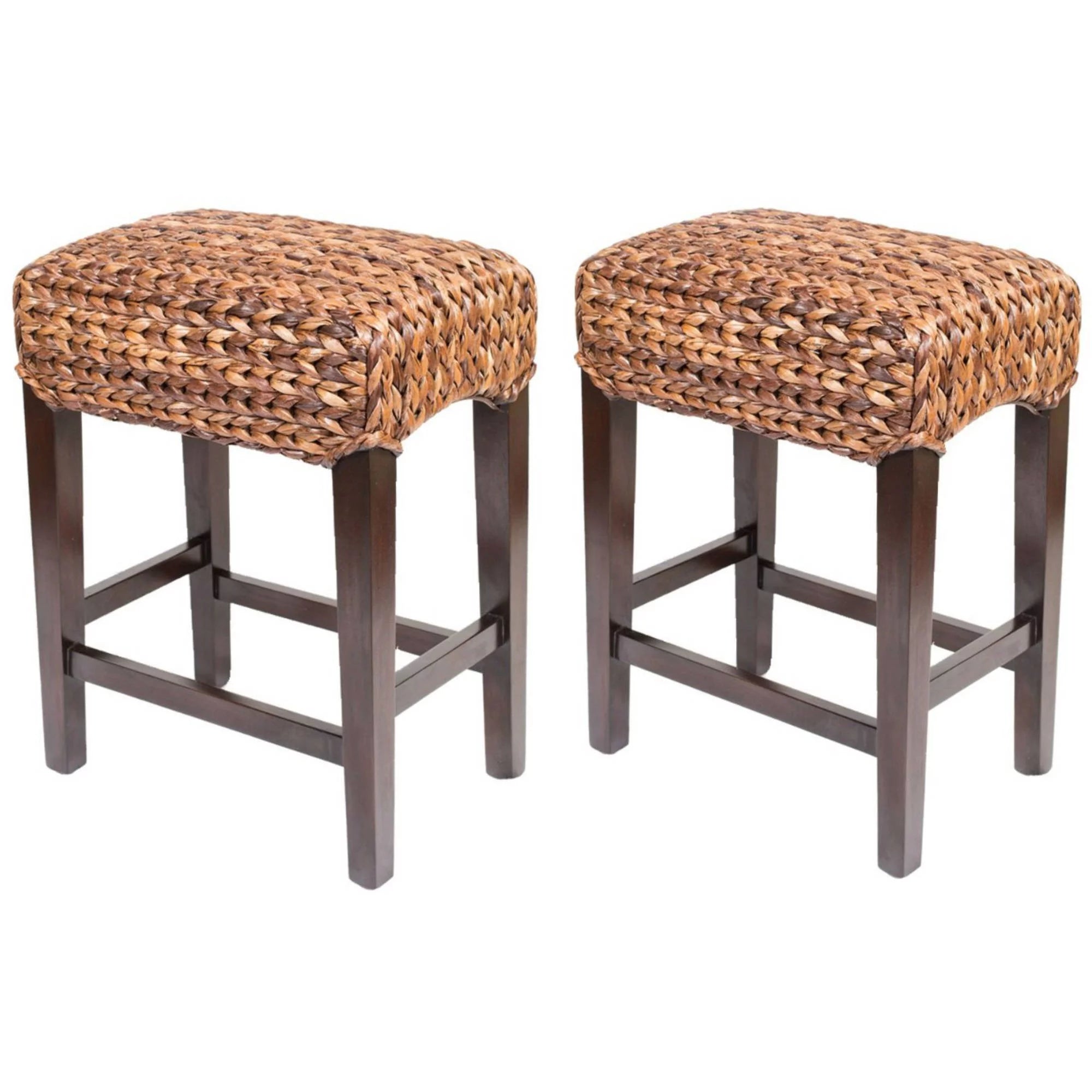 BirdRock Home Seagrass Backless Counter Stool - Espresso