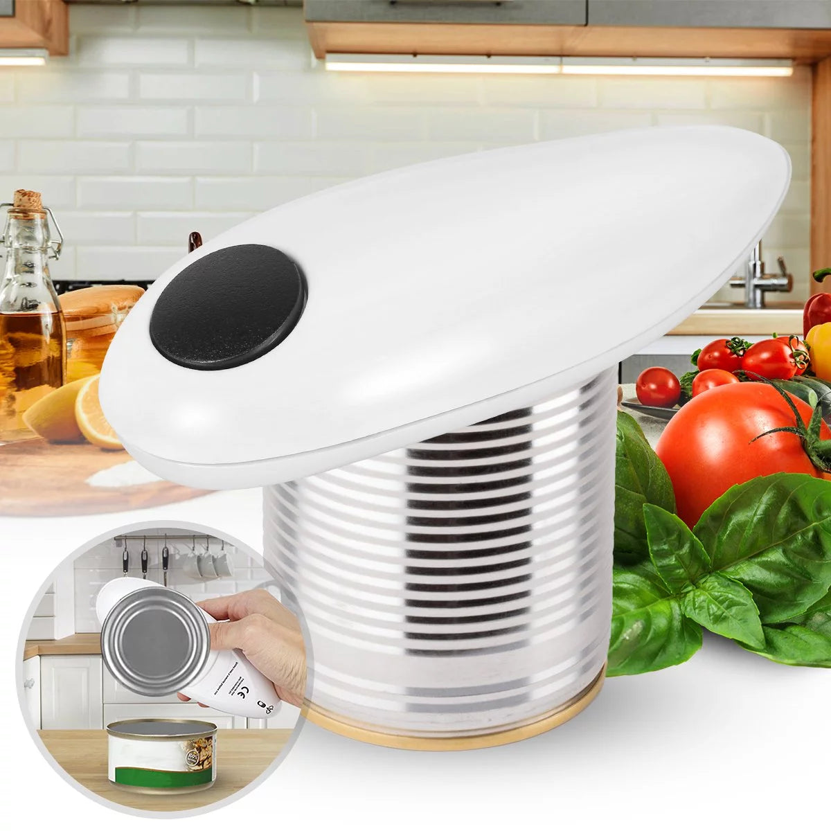 Electric Can Opener, Automatic Restaurant Can Openers for Seniors with Arthritis, Weak Hands, Chefs, Smooth Edge Electric Can Openers