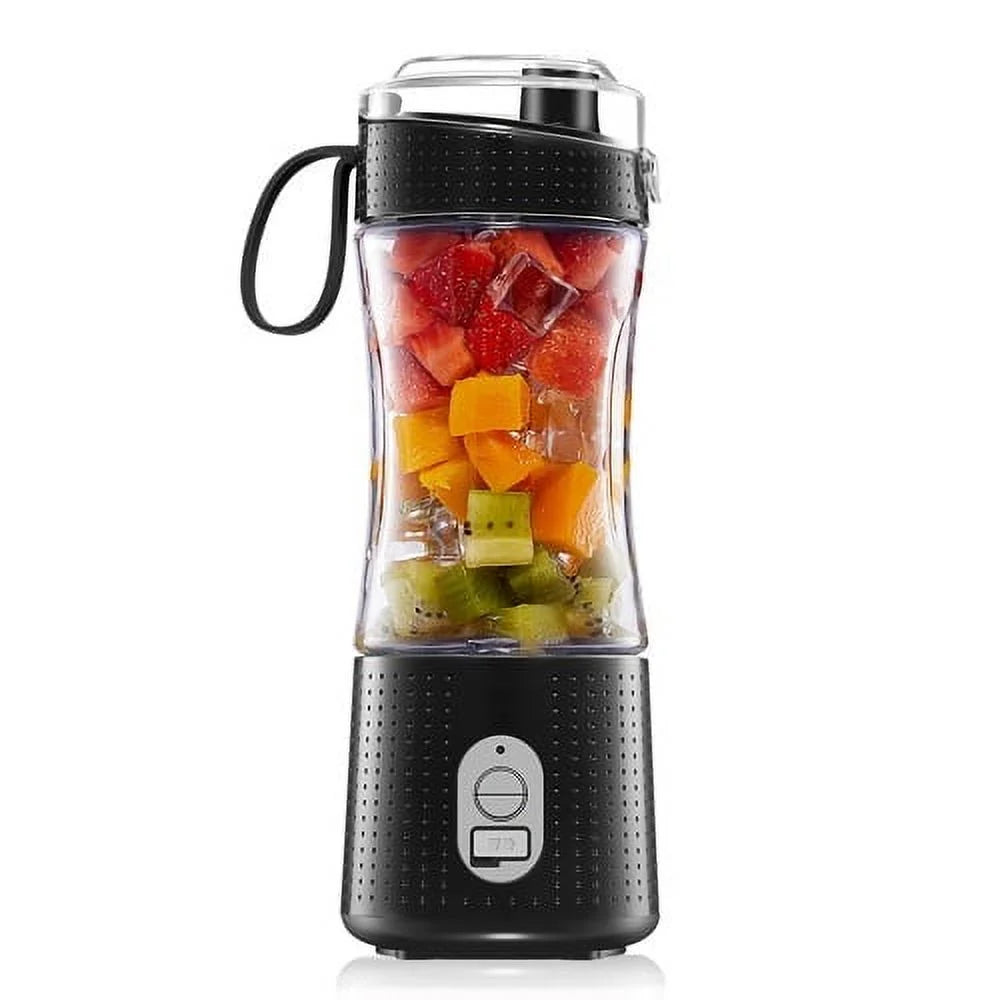 Portable Electric Blender Single Serve Fruit Juicer Mixer Cup with 4000mAh USB Rechargeable Battery for Shakes and Smoothies