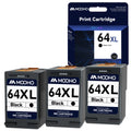 64XL Ink Cartridge Combo Pack Compatible Ink Replacement for HP 64XL 64 XL Ink for HP Envy Photo 7858 7855 7155 6230 6255 7864 6252 7120 71647158 7160 Tango X Printer (3 Black)
