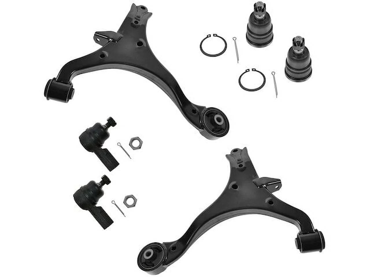 Front Lower Control Arm Ball Joint Tie Rod End Kit - 6 Piece - Compatible with 2001 - 2005 Honda Civic (Excludes SI Models) 2002 2003 2004