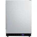 Frost-free outdoor all-freezer in complete stainless steel, with digital thermostat, LED lighting, and lock; built-in or freestanding use