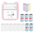 moobody Pocket Photo Printer Portable Thermal Printing Machine 203dpi Wireless Connection for Picture Lable DIY Handcraft List Meno Notes Journal Receipt Paper Instant Printer Sticker with 5 Rolls