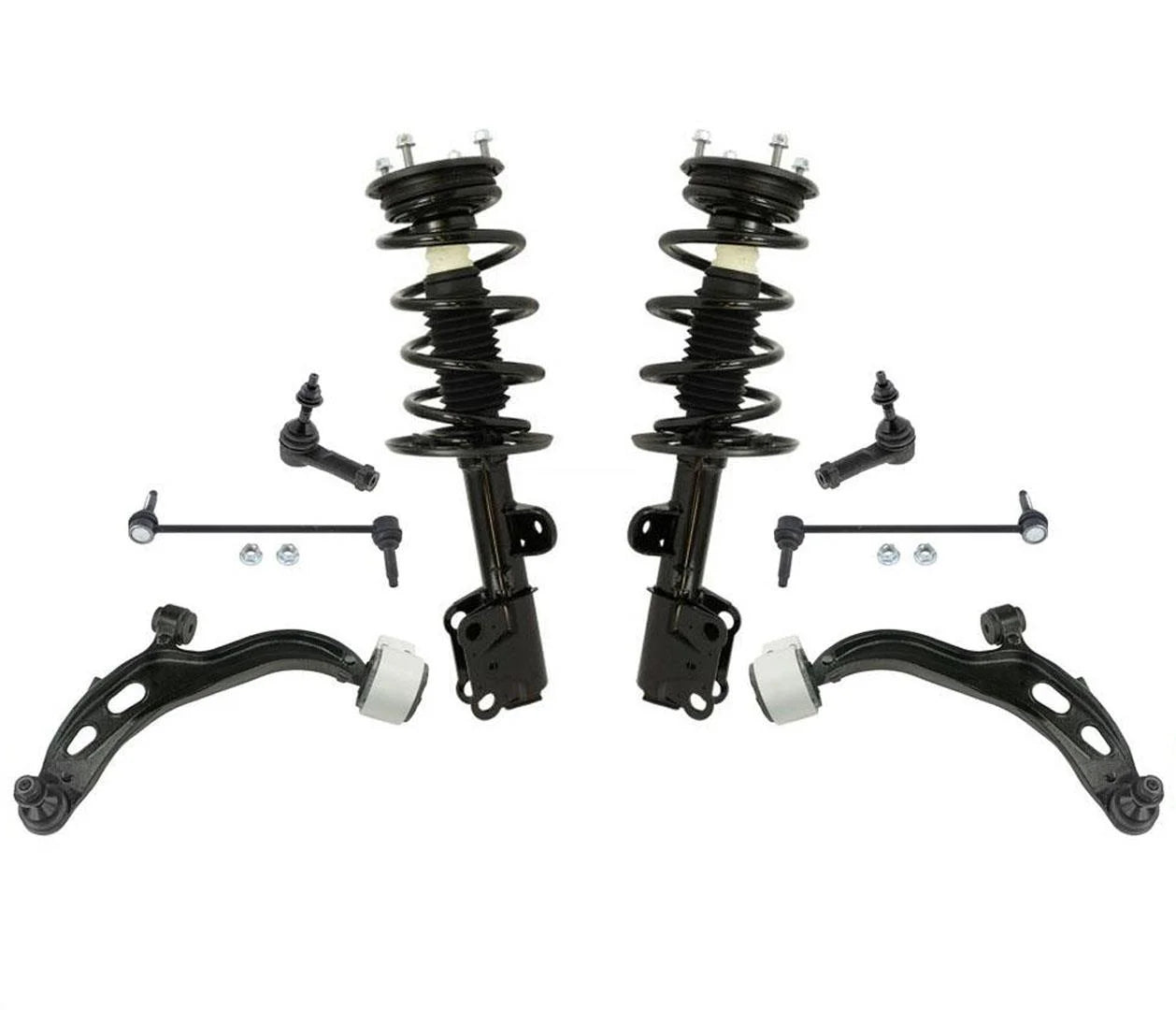 Front Struts Lower Control Arms Tie Rods Sway Bar Links Fits Ford Flex 13-17