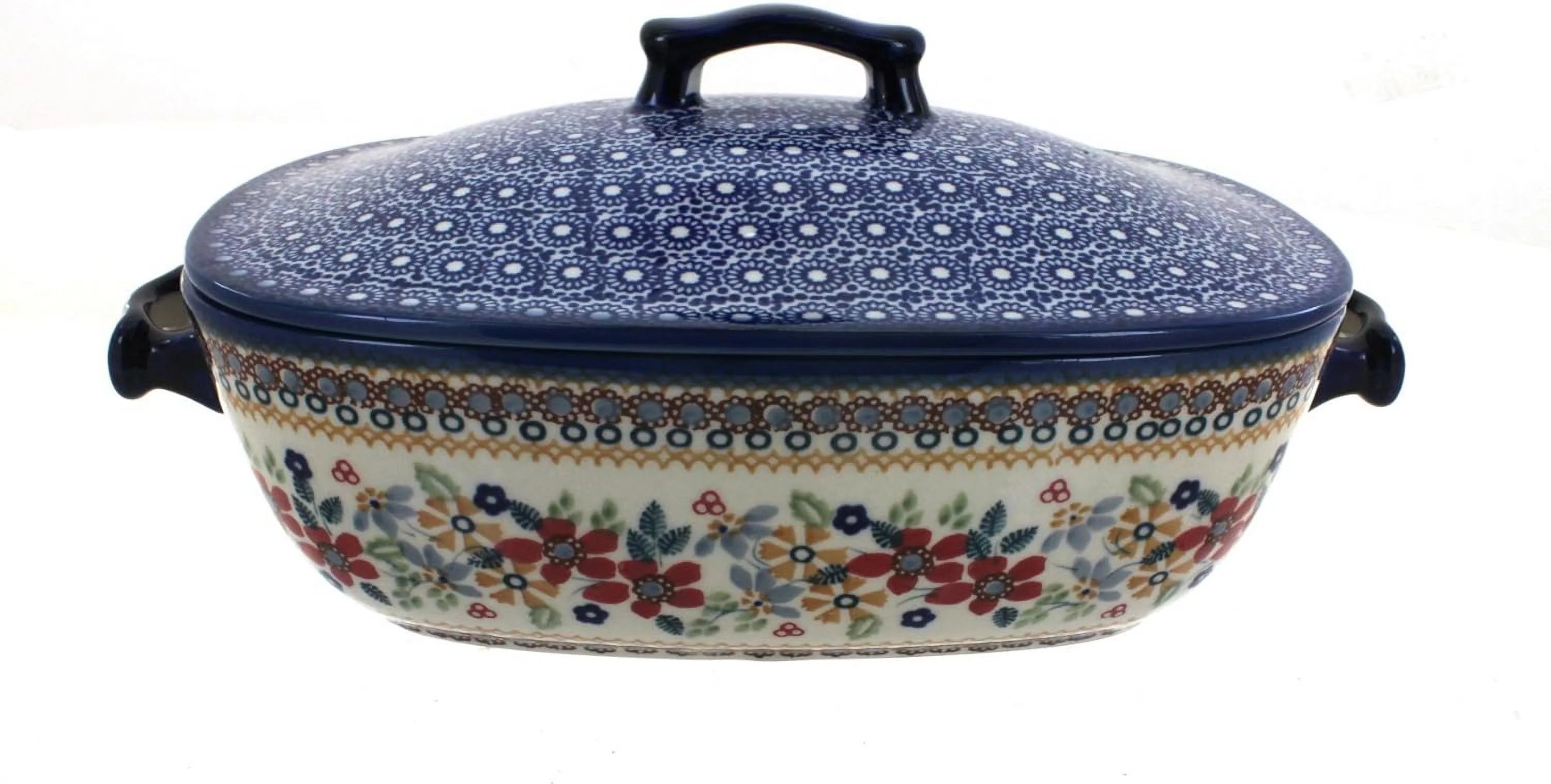 Polish  Red Roaster With Lid