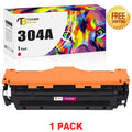 Toner Bank 1-Pack Compatible 304A Toner Cartridge Replacement for HP 304A CC533A 304A Color LaserJet CP2025 CP2025N CP2025DN (Magenta)
