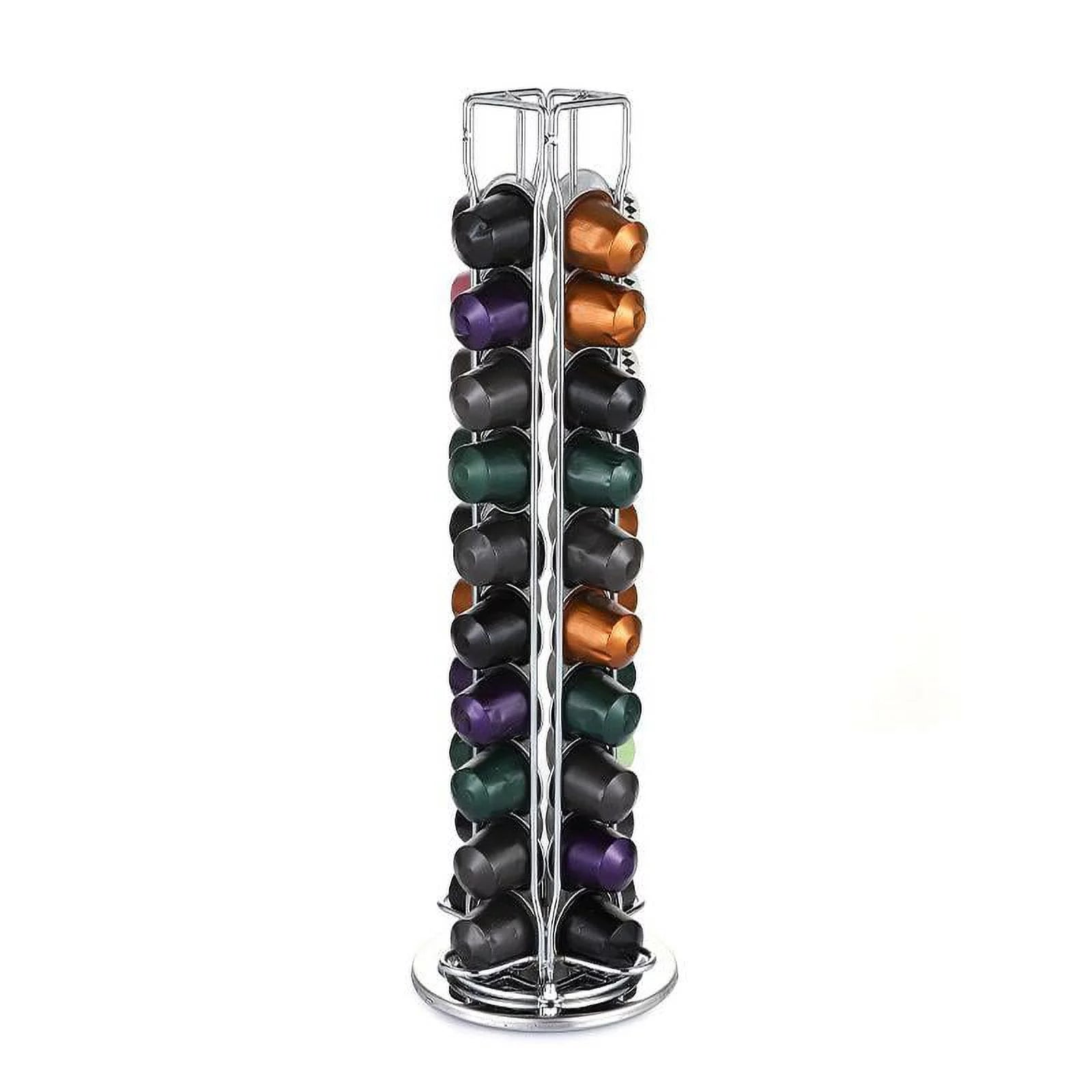 Holocky 40 Capacity Coffee Pods Carousel Coffee Capsules Holder for Nespresso Capsule