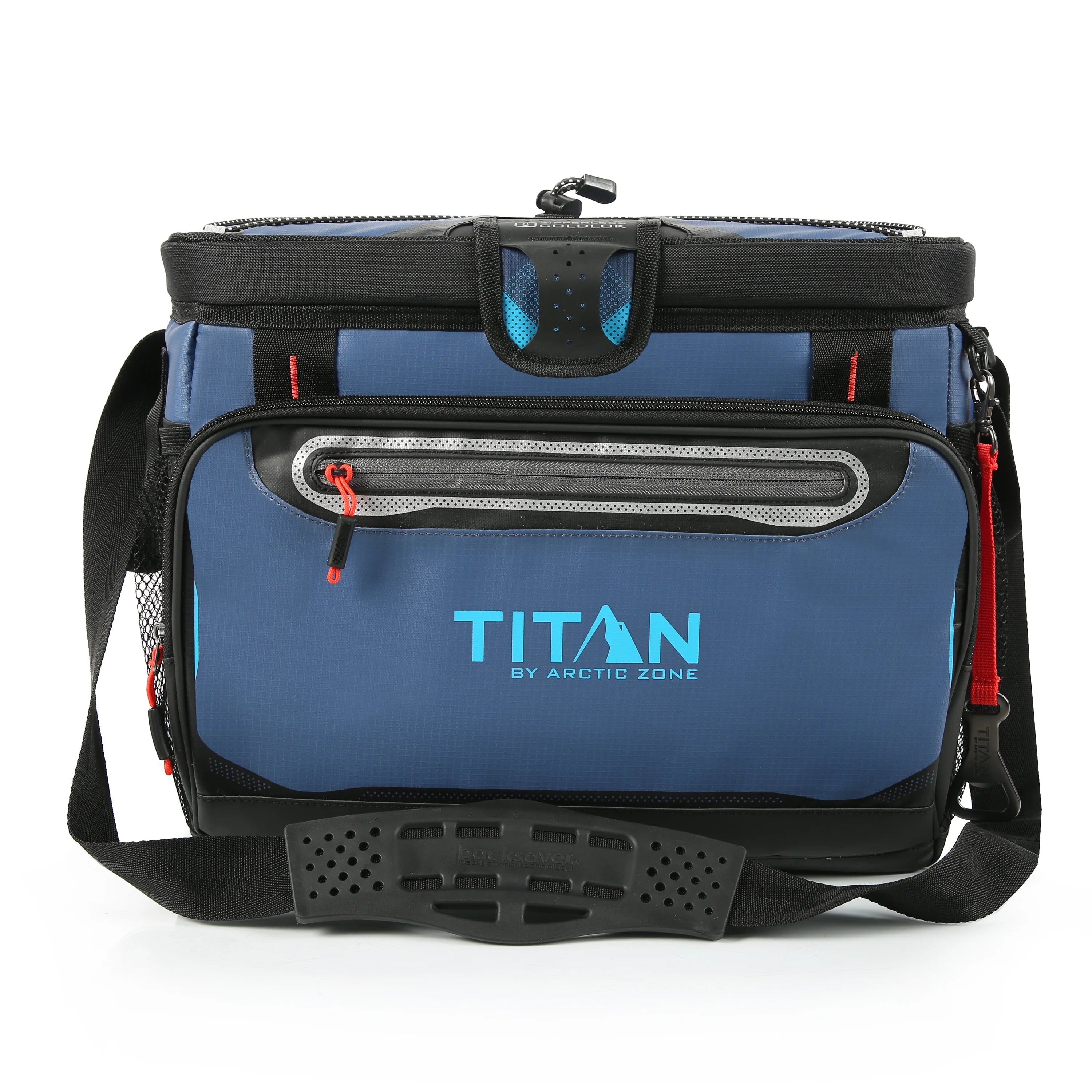 Titan by Arctic Zone 30 Can Zipperless Soft Side Cooler, Ocean Blue