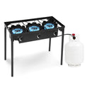 Portable 3 Burner Gas Cooker - 33.5 - Effortless cooking on the go!