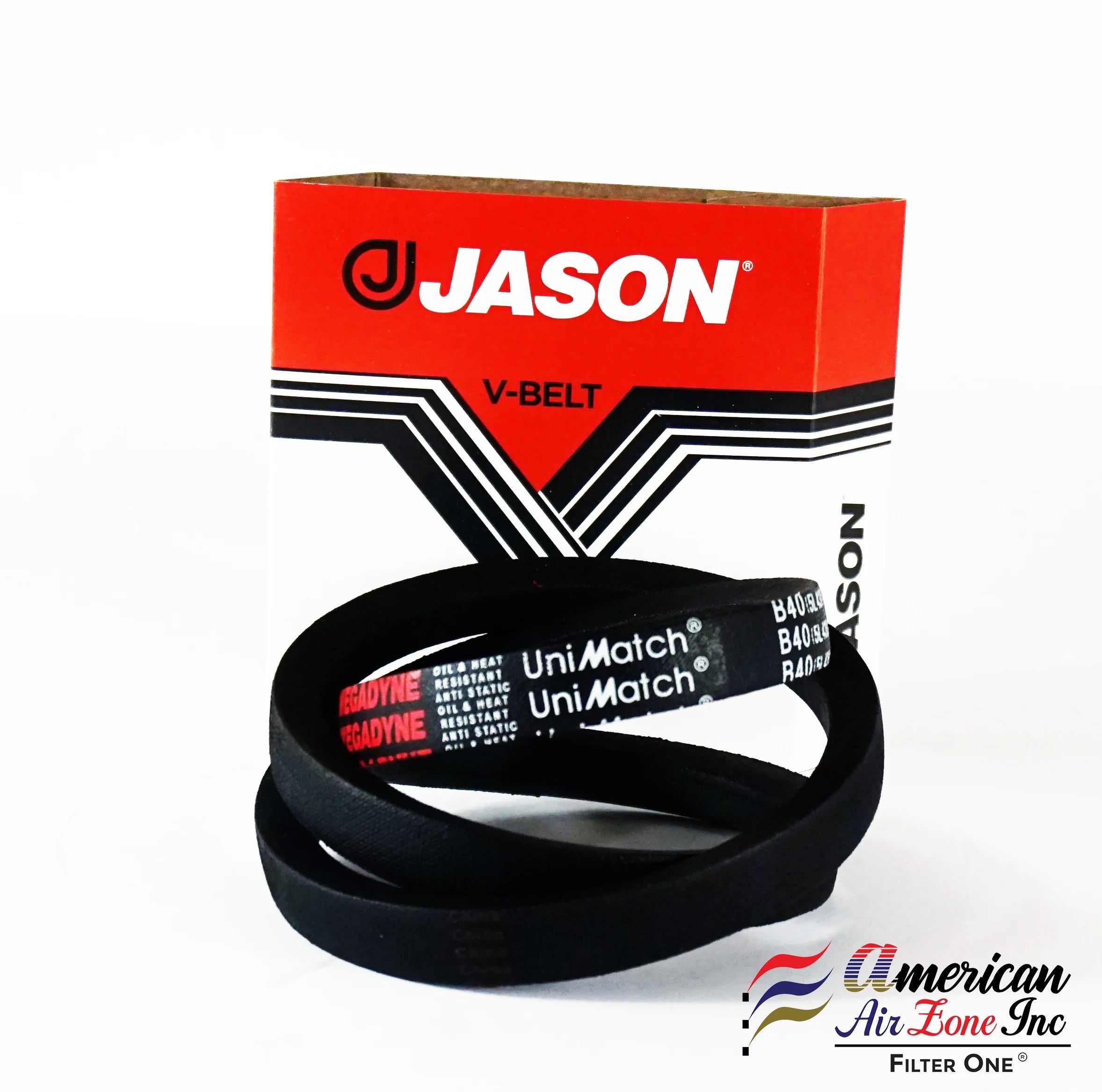 Megadyne - Jason Industrial V Belt - B40 - 5L430 - (Pack of 1) - Wrapped V-Belt - 43 Inch Outside Length - 0.66 Inch Top Width - 0.41 Inch Thick