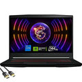 MSI GF63 Thin Gaming Laptop, 15.6 FHD IPS 144Hz, 12th Gen Intel 10-Core i7-12650H, Geforce RTX 4050, 32GB DDR4, 1TB PCIe SSD+1TB HDD, Backlit, RJ45, USB-C, WiFi 6, Win 11, Free HDMI 2.1 Cable