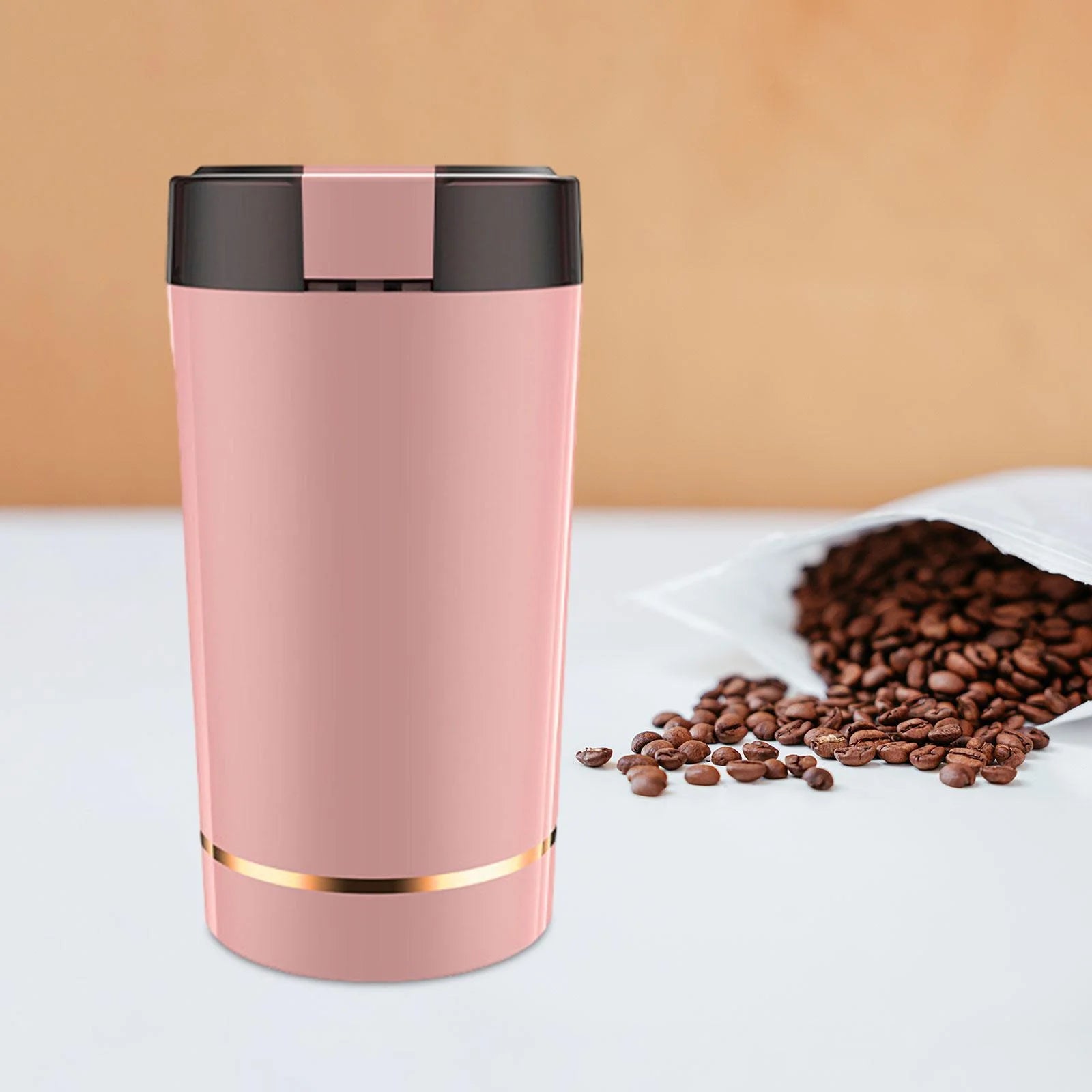coffee grinder,Coffee Grinder Electric Coffee Bean Grinder Mill,Coffee Grinder Grind Settings Spice Grinder,Coffee Beans Conical Burr Coffee Grinder,Spice Beans Grinder Cordless Coffee pink
