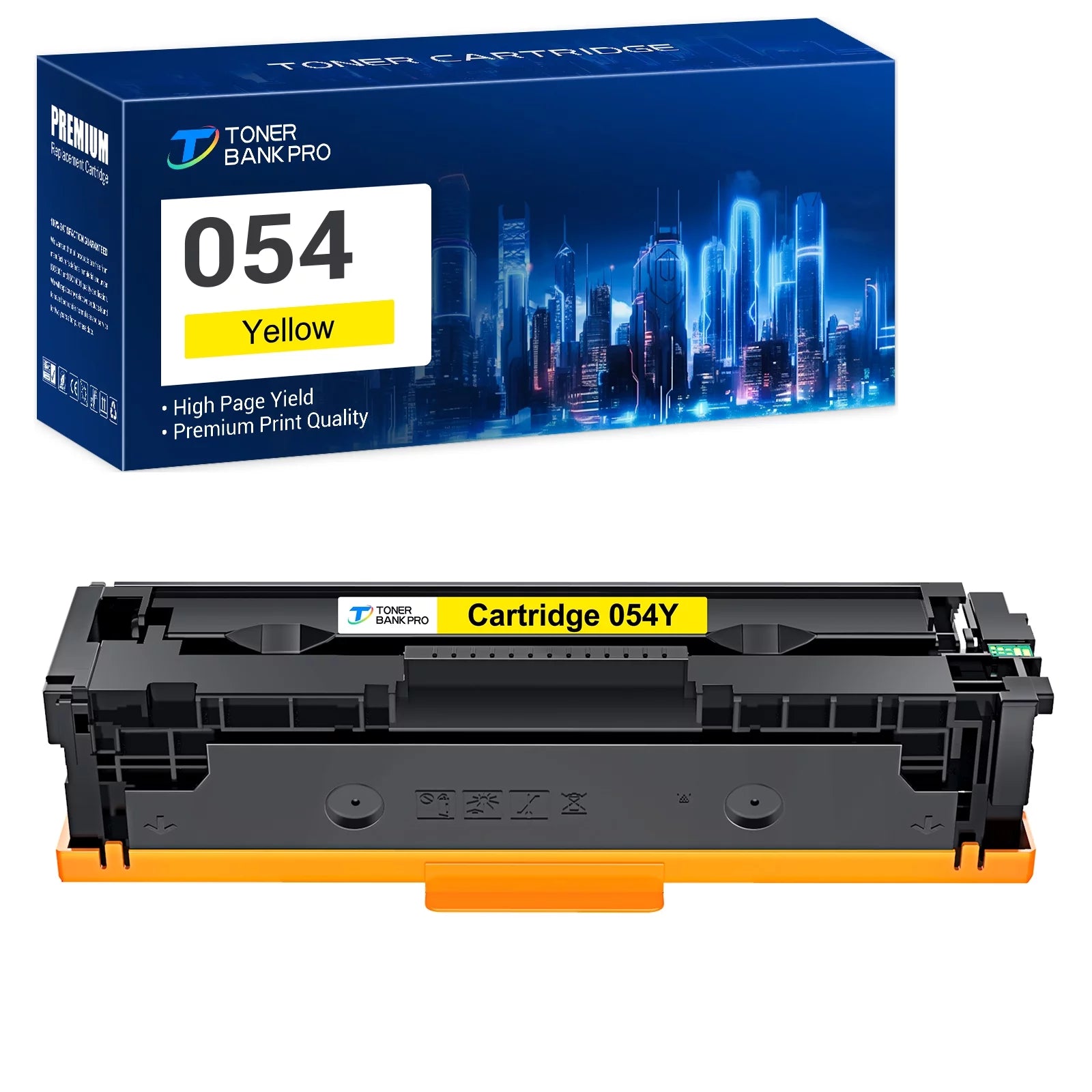 Toner Bank Compatible Toner Cartridge Replacement for Canon 054 imageCLASS MF641Cw MF644Cdw MF642Cdw LBP622Cdw MF640C LBP620 Laser Printer ink - Yellow