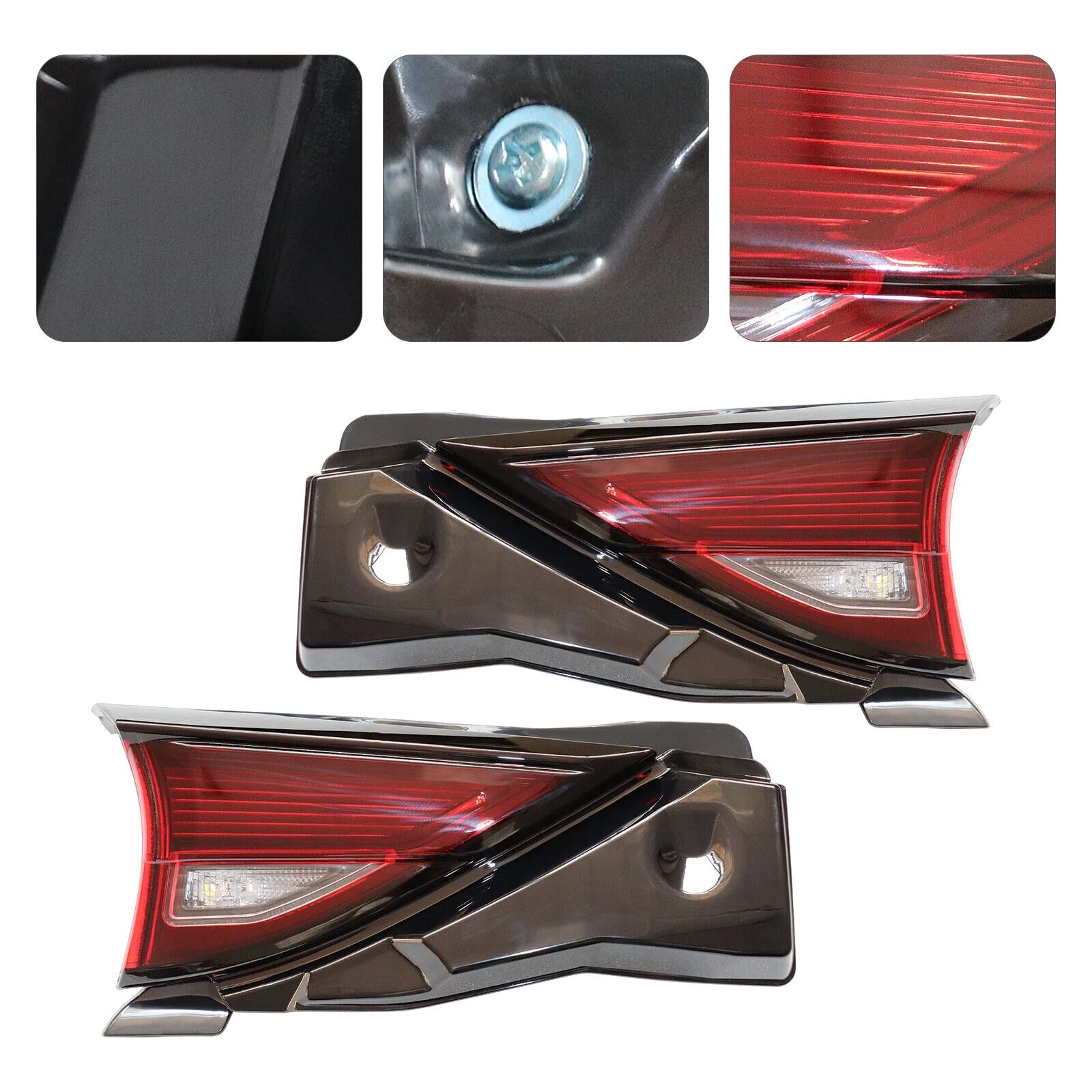 Pair LED Inner Taillights For 2017-2021 Mazda CX-5 CX5 Rear Brake Lamps Assembly
