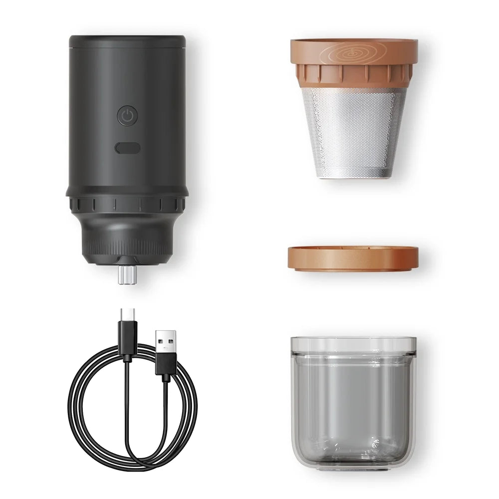Shinysix Electric Grinder,Adjustable 24W Portable Portable USB Burr Coffee Bean Stainless Coffee Stainless Steel Core Burr Mill Coffee coffee Coffee Bean Bean Stainless Steel Burr 24W Portable USB