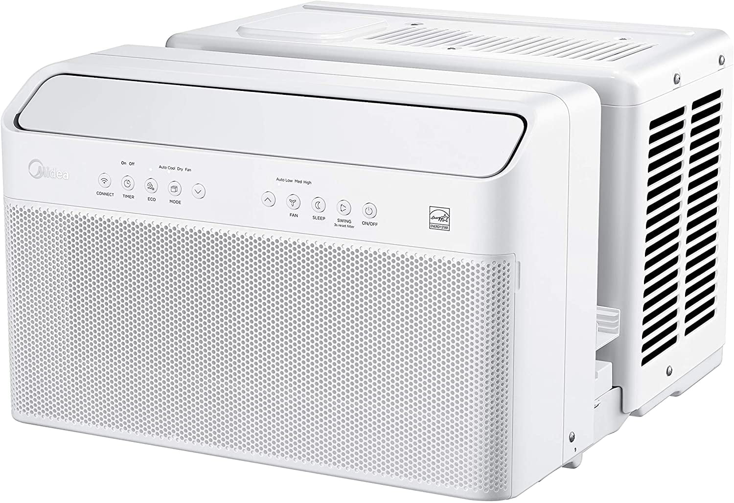 Midea U Inverter Window Air Conditioner 10,000BTU, U-Shaped AC with Open Window Flexibility, Robust Installation,Extreme Quiet, 35% Energy Saving, Smart Control, Alexa, Remote, Bracket Included