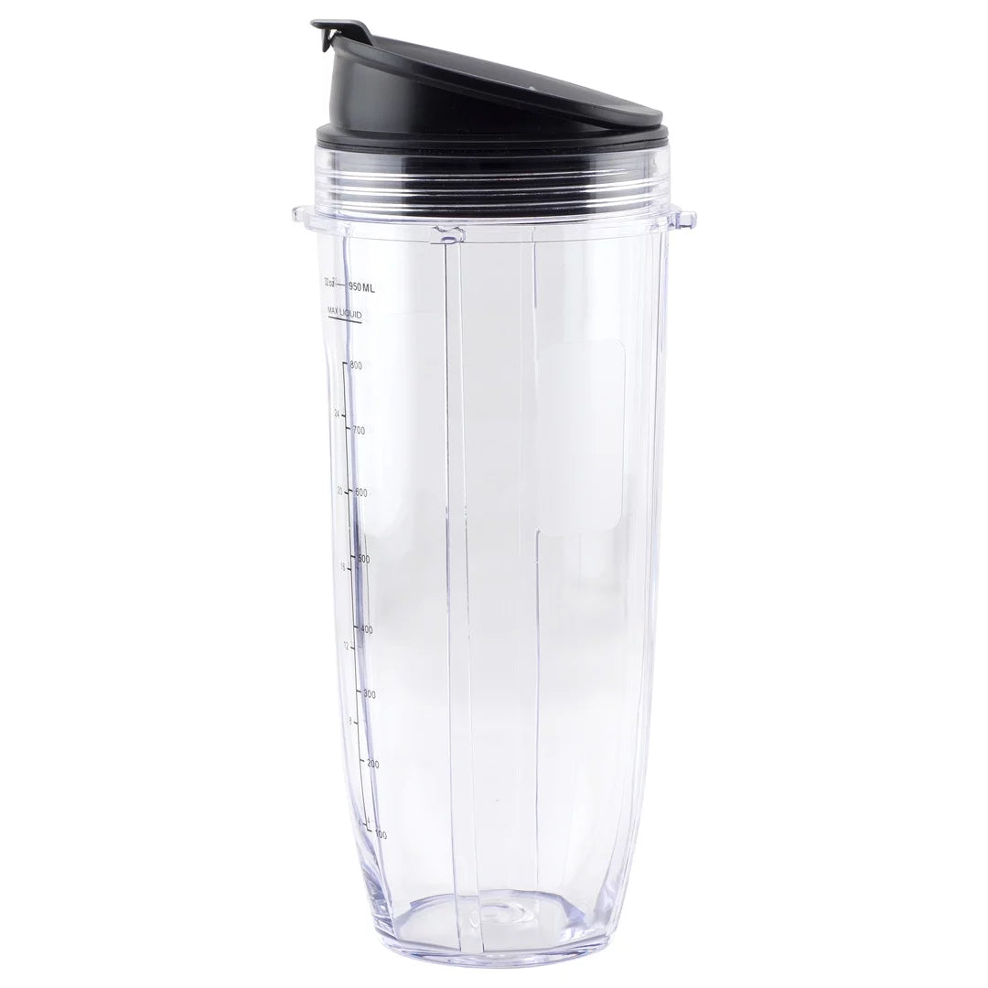 32 oz Cup with Sip & Seal Lid Replacement Parts 407KKU641 408KKU641 Compatible with Nutri Ninja Auto-iQ BL480 BL640 CT680 Blenders